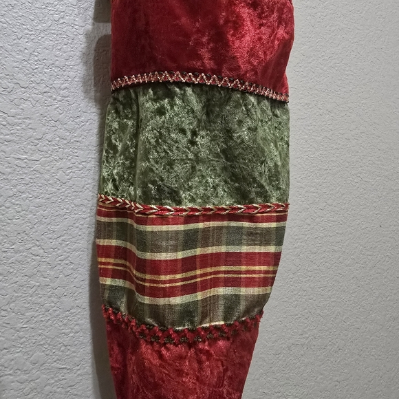 Rare Vintage Mark Roberts Deer Reindeer Stocking 55" Christmas Decor Round Top, - Picture 3 of 14